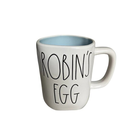 Rae Dunn Artisan Mug 16 Oz Easter Robins Egg Blue Interior Ceramic Coffee Tea - Picture 2 of 6